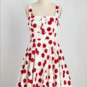 modcloth pull up a cherry dress